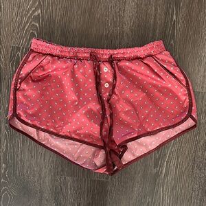 Abercrombie & Fitch Red Polka Dot Pajama Shorts